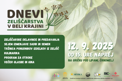 Dnevi zeliščarstva 2025 - osrednji dogodek in zeliščarske delavnice