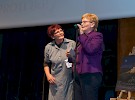 Mojca Čemas Stjepanovič, županja Občine Črnomelj, je razglasila znesek, ki je bil zbran s prostovoljnimi prispevki.