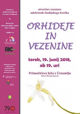 Razstava izdelkov študijskega krožka Orhideje in vezenine