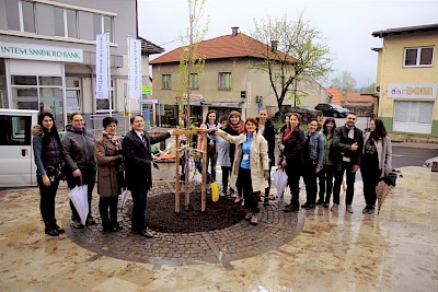 Zasadili drevo pred Kulturnim domom