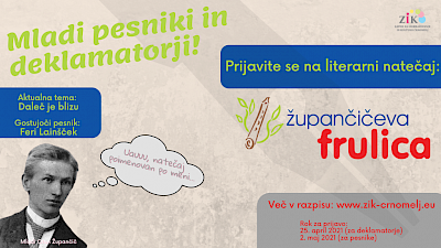 Župančičeva frulica 2021 kliče mlade poete